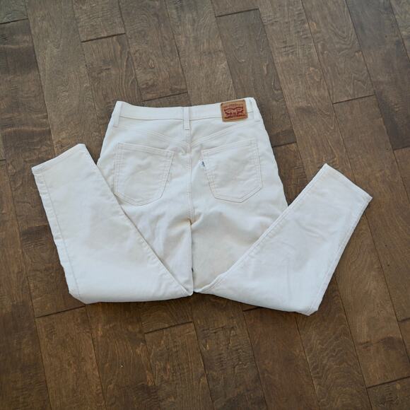 Levi's‎ Mom Jeans Womens Size 31 White Corduroy High Waisted Tapered Fit Pockets - Picture 6 of 9
